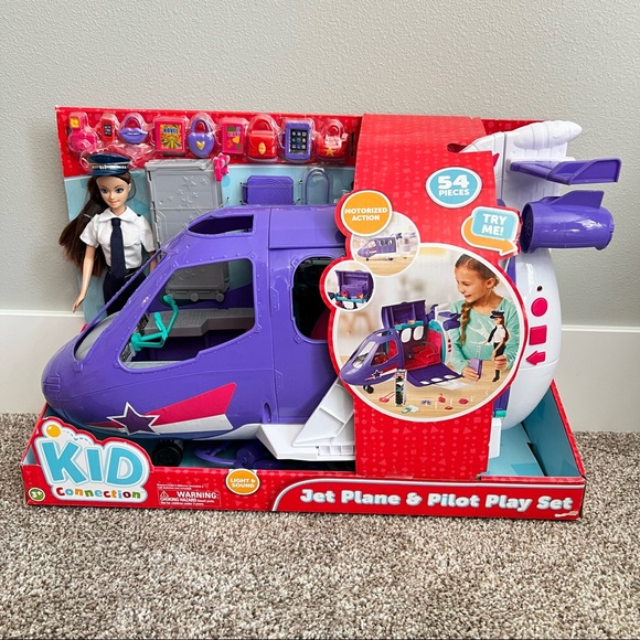 Toys Nib Kid Connection Jet Plane Pilot Playset Poshmark